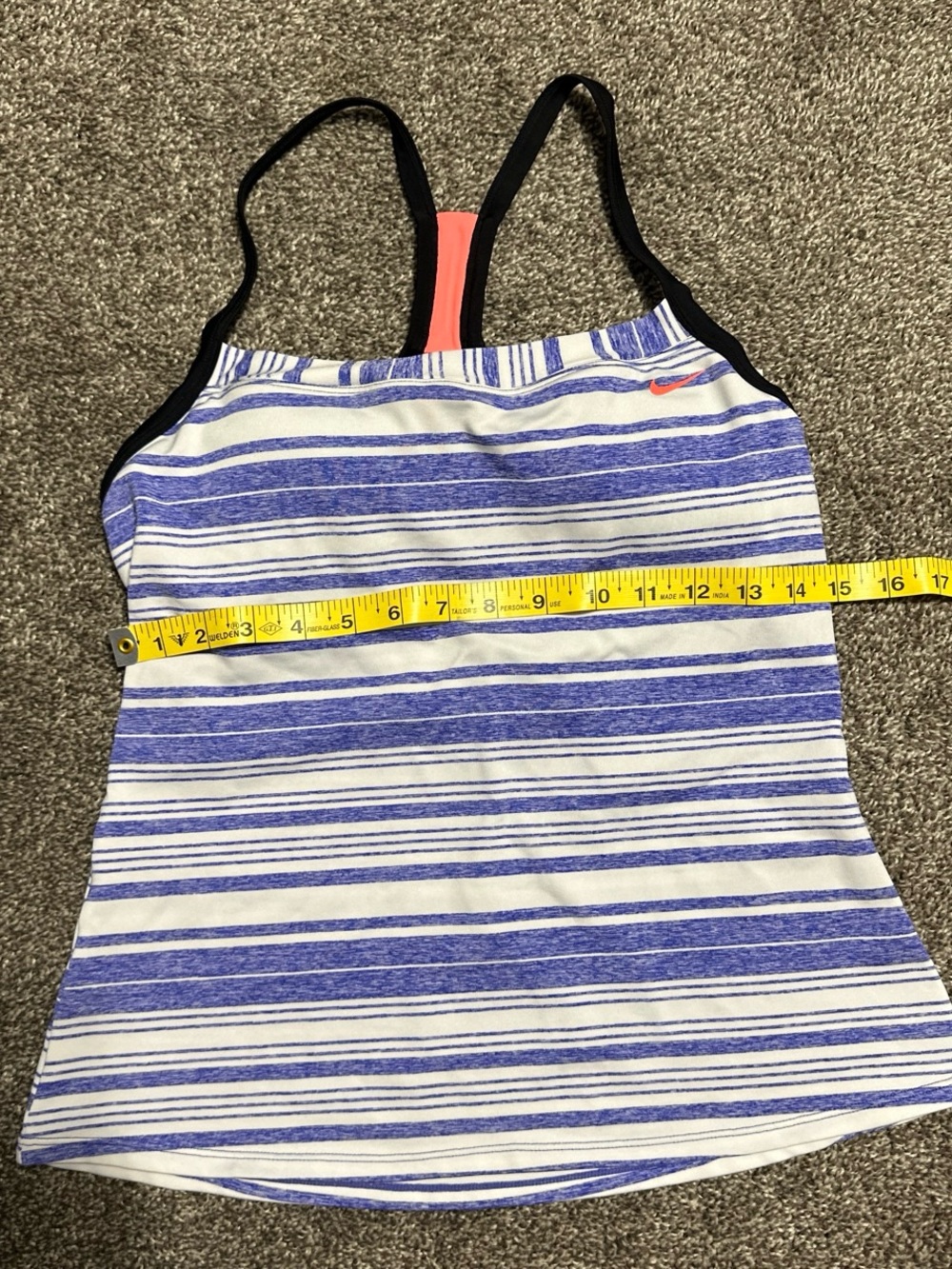 Nike Women’s purple Stripe swim tank size 10